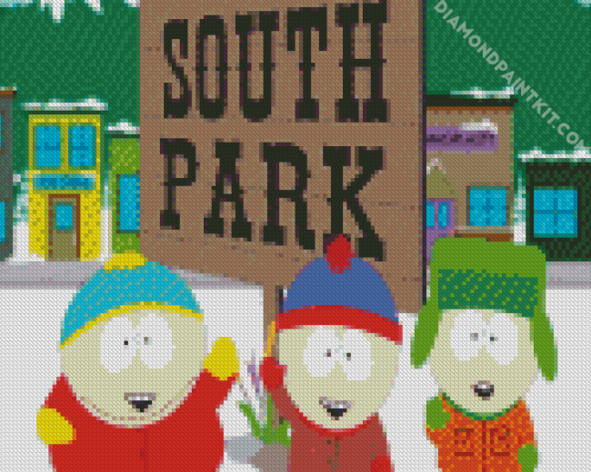 Aesthetic Southpark diamond painting