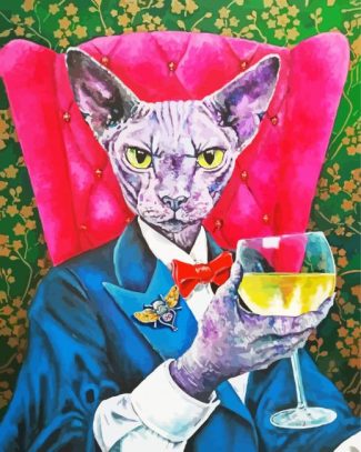 Aesthetic Sphynx diamond painting