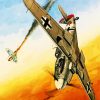 Aesthetic Stuka Plane Illustration diamond painting