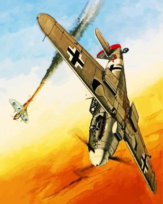 Aesthetic Stuka Plane Illustration diamond painting