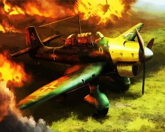 Aesthetic Stuka Plane diamond painting