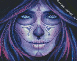 Aesthetic Sugar Skull Lady diamond painting