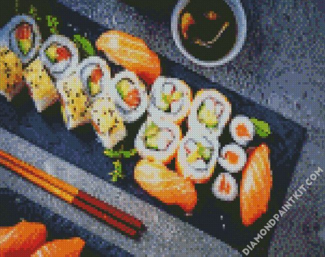 Aesthetic Sushi Food diamond painting