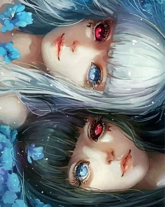 Aesthetic Twin Girls diamond painting