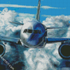 Airplane diamond painting