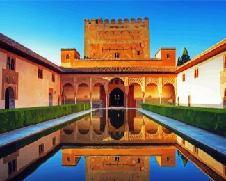 Alhambra Palace Reflection diamond painting