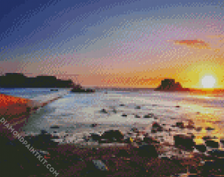 Alderney Beach At Sunset diamond painting