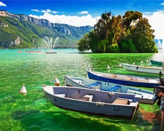 Annecy Lake diamond painting