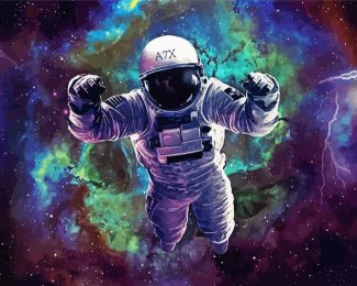 Astronaut Skull diamond painting