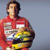 Ayrton Senna And His Helmet diamond painting