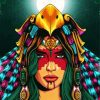 Aztec Xochiquetzal Woman diamond painting