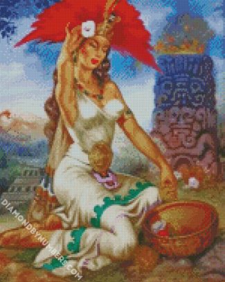 Aztec Princess diamond painting