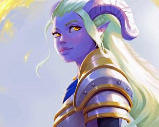 Beautiful Draenei Girl diamond painting