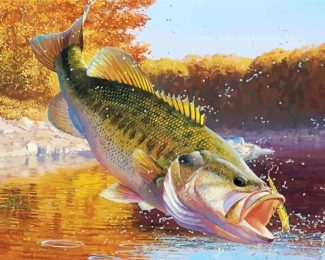 Beautiful Largemouth Bass diamond painting