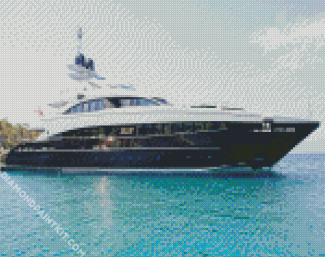 Black And White Yacht diamond painting