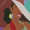 Black Woman With Sunhat diamond painting