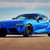 Blue Toyota Supra Mark IV diamond painting