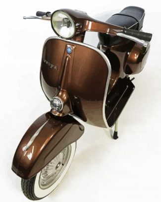 Brown Scooter diamond painting