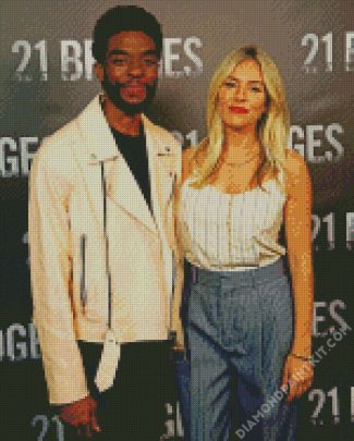 Chadwick Boseman And Sienna Miller diamond painting