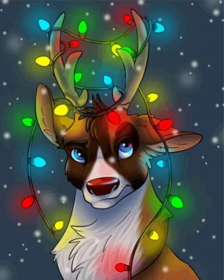 Christmas Reindeer diamond painting