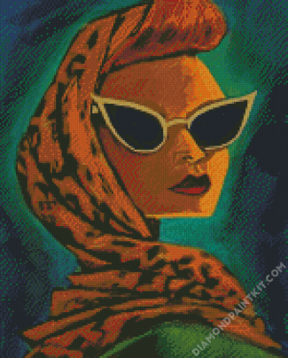 Classy Lady With Scarf diamond painting