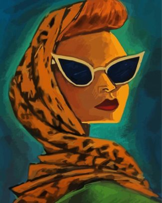 Classy Lady With Scarf diamond painting