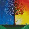 Colorful Tree Night And Day diamond painting