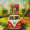 Couple In Volkswagen diamond painting