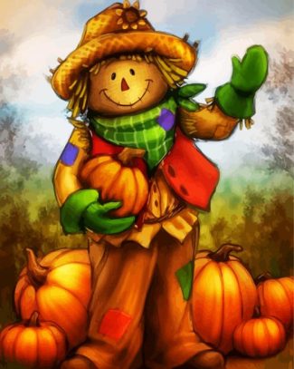 Cute Scarecrow Farmer diamond painting