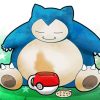 Cute Snorlax Pokemon diamond painting