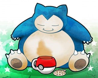 Cute Snorlax Pokemon diamond painting