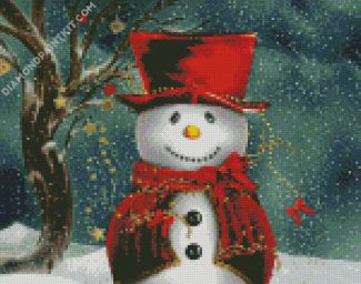 Cute Snow Man diamond painting