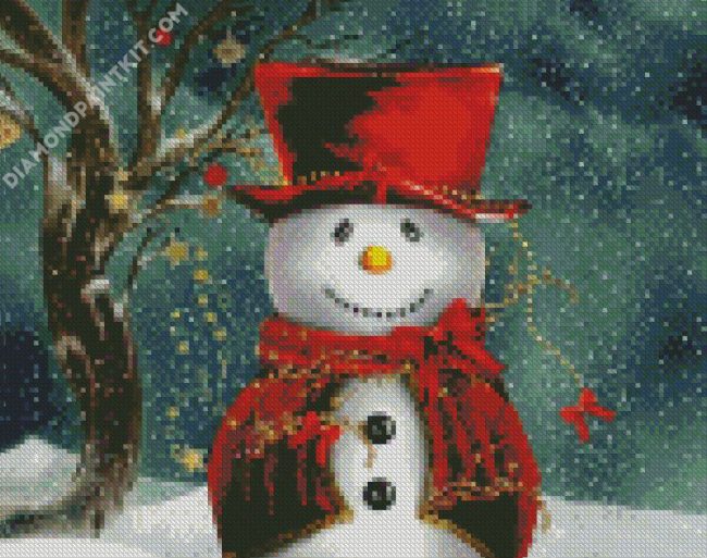 Cute Snow Man diamond painting