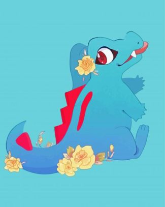 Cute Totodile diamond painting