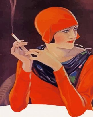 Deco Lady Smoking diamond painting