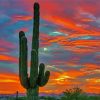 Desert Cactus Sunset diamond painting