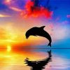 Dolphin Silhouette diamond painting