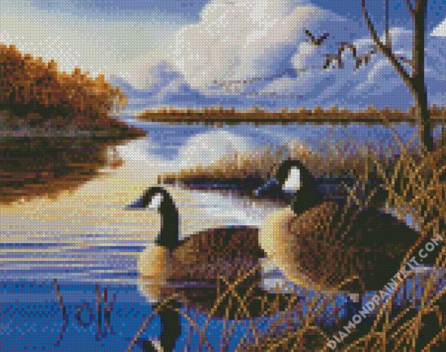 Ducks In A River diamond painting