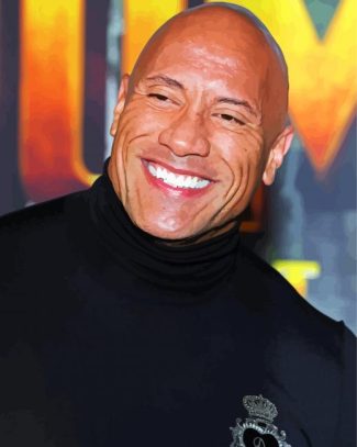 Dwayne Johnson diamond painting