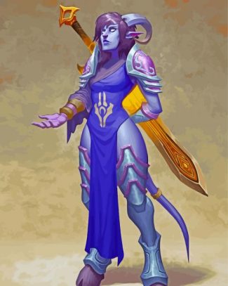 Fantasy Draenei Art diamond painting