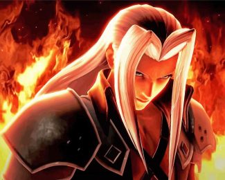 Fire Sephiroth diamond painting