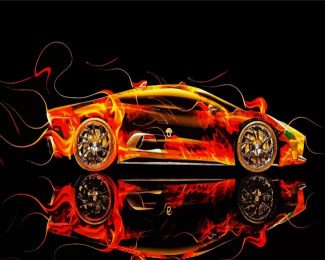 Fire Car diamond painting