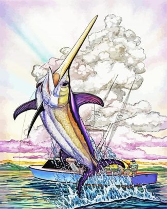 Fishing Swordfish diamond painting