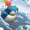 Flying Snorlax diamond painting