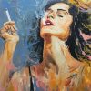 Girl Smoking diamond painting