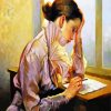 Girl Writing Letter diamond painting