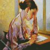 Girl Writing Letter diamond painting