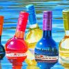 Glass Bottles In The Water diamond painting