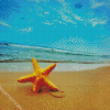 Golden Starfish diamond painting