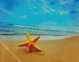 Golden Starfish diamond painting